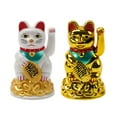 thumbnail image 4 of Mlless For Electric Waving Hand Ingot Lucky Cat Chinese Lucky Waving Cat Beckoning Maneki Neko Gold Fortune Feng Shui A Golden Stand, 4 of 6