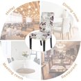thumbnail image 6 of Printed Dining Room Chair Covers Set of 6, Stretch Kitchen Chair Covers Washable Parsons Chair Slipcover Removable Dining Chair Protectors for Hotel,Ceremony,Banquet(Blooming Flower), 6 of 6
