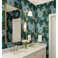 thumbnail image 4 of S4sassy Removable Nature-inspired Waterproof Wall Wrap, Finish Wallcover, Bold Botanical Bloom Contact Paper for Walls, Cabinet, Dresser, Self Adhesive Vinyl Wallpaper Roll - Green (25"x240"), 4 of 9