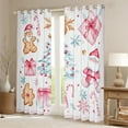 thumbnail image 2 of jejeloiu Cartoon Santa Claus Black Out Curtains,Chic Christmas Tree Curtains Pack of 2 (42x63 Each),Sweet Xmas Cookie Bedroom Curtains For Teens,Ultra Soft Home Decor, 2 of 6