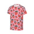 thumbnail image 3 of Honeii Cartoon Strawberry Print Kids Boy T-Shirt,Breathable Round Neck Tee,Stylish Summer Tee for Boys, for Outdoor Activities and Casual Wear, 3 of 7