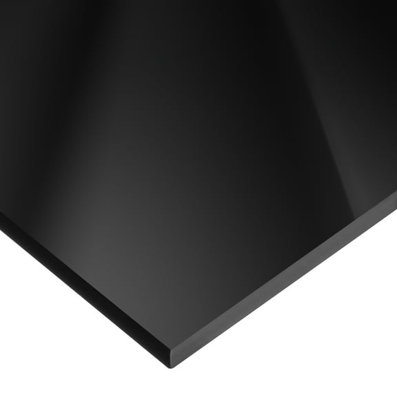 Black Cast Acrylic Bar - 1/4" Thick x 4" Wide x 24" Long