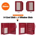 thumbnail image 2 of Small Women Wallet Genuine Leather RFID Blocking Bifold Zipper Pocket Card Holder with ID Window Wine Red, 2 of 7