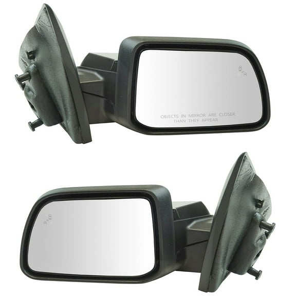 TRQ Exterior Power Heated Puddle Light w/ Blind Spot Mirror LH RH Pair for Ford MRA04306