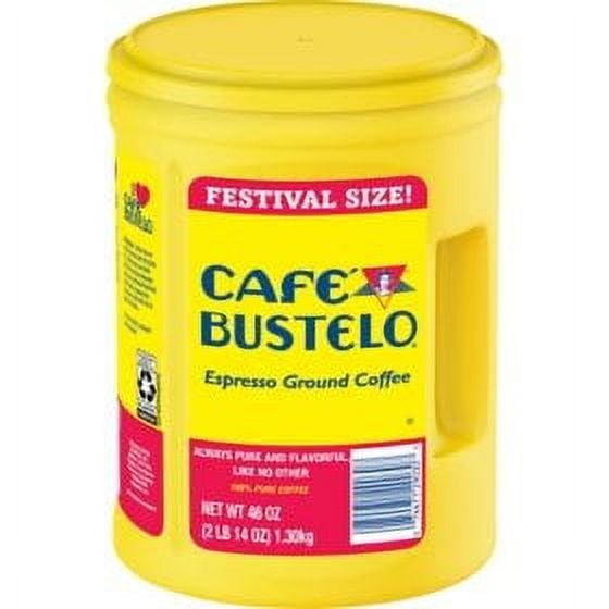 Café Bustelo Festival Size Dark Roast Ground Coffee, Espresso 46 oz.Pack of 2