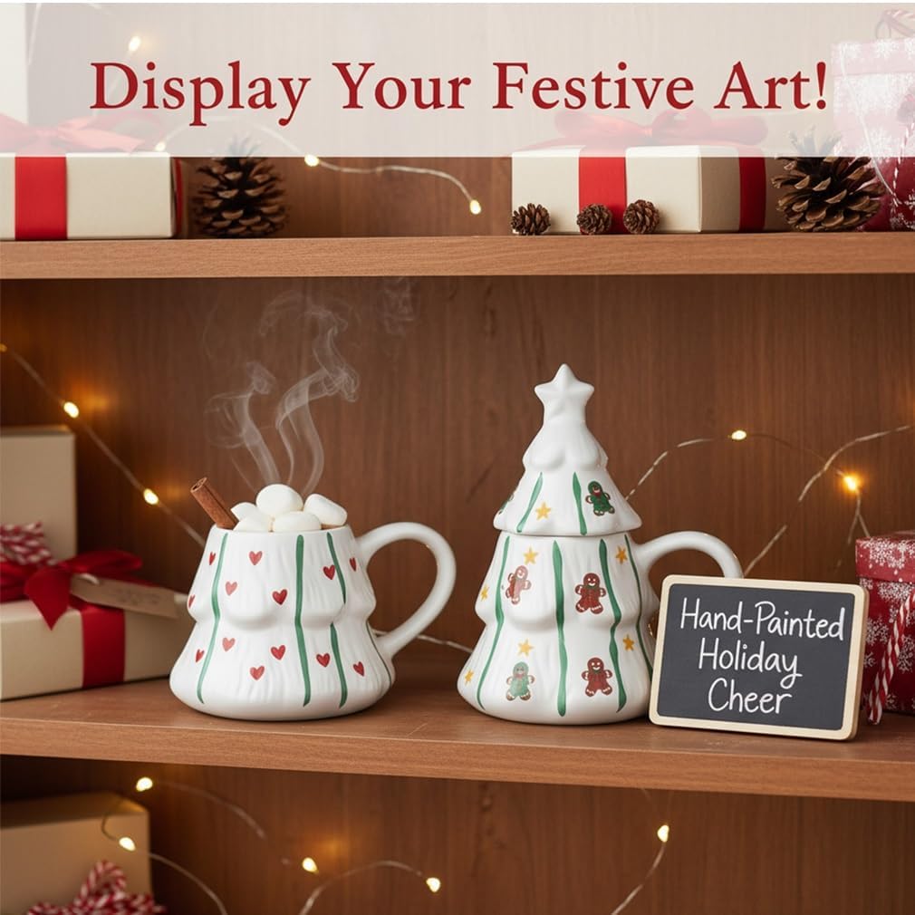 Tasse De Noël DIY à Peindre - Kit Créatif En Céramique 13,8x10,5x9,5 Cm | Activité Manuelle Enfants Adultes - 9