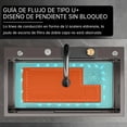 thumbnail image 3 of Fregadero Cocina 80x45 Acero Inoxidable Con Grifo Extensible Multifuncional Accesorios Completos, 3 of 9