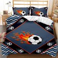thumbnail image 1 of Sports Football Quilt Cover Home Textile Three-piece Bedding E, 1 of 2