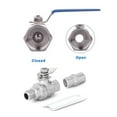 thumbnail image 3 of Water Ball Valve,  Sealing Ball Valve Female Male 1/4in Thread Stainless Steel Fine Workmanship Strong Wide Application  For Oil, 3 of 8