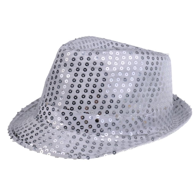 Sombrero de Lentejuelas LED Traje de uchón de Accesorio de Disfraces de Carnaval Adultos/Niños Soledad Sombrero de jazz