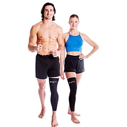Copper Joe Full Leg Compression Sleeve — Copper Infused Knee Compression Sleeve & Knee Brace for Men and Women, Calf Compression Sleeve, Shin Splints, Thigh Compression