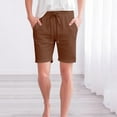 thumbnail image 2 of Women's Knee-Length Cotton Linen Shorts Breathable Cotton Linen Shorts for Women - Elastic Waist Drawstring Summer Casual Shorts - Loose Fit 3 Inseam | 1PC High-Waisted Pants, 2 of 7