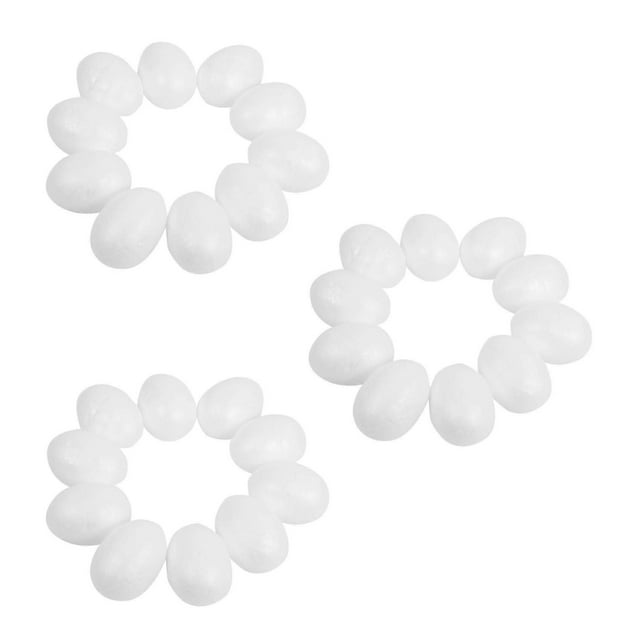 30 Styrofoam Eggs 6 cm White Easter Egg Decorative Egg for Painting or Sticking