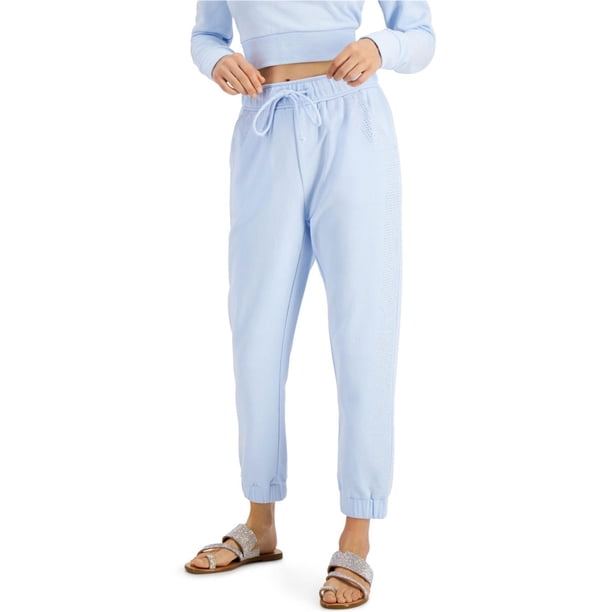 INC Womens Micro-Studded Casual Jogger Pantalones, Azul, X-Small