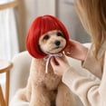 thumbnail image 4 of Funny Pet Wig Costume Hairpiece, Adjustable Short Bob Dog Wig for Small Dogs and Cats, Cosplay Dress Up Hair Accessories for Halloween Christmas Party, 4 of 4