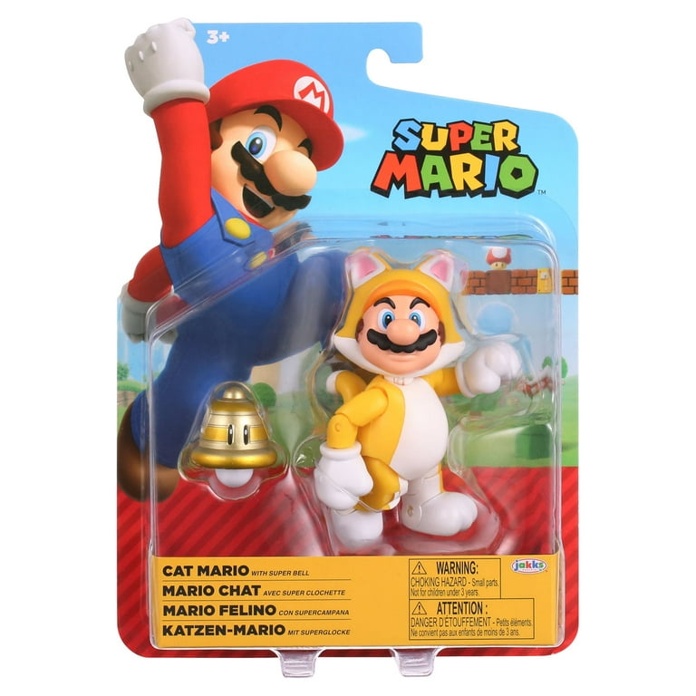 New Rare JAKKS Pacific Super Mario 2 inch Collectible Figure - Cat Mario