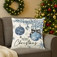 thumbnail image 5 of Moocorvic Christmas Blue and White Check Plaid Throw Pillow Covers, for Sofa Couch Bedroom Farmhouse Decorative 18X18, 5 of 7