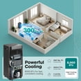 thumbnail image 4 of SereneLife 8000 BTU Portable Air Conditioner - 3-in-1 Portable AC Unit for Bedroom Up to 300 Sq.Ft, 24H Timer, Remote Control, Sleep Mode, Wheels, with Window Mount Kit, Black, 4 of 9