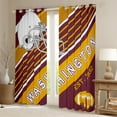 thumbnail image 2 of Football City 30%-50% Blackout Curtains American Football Curtains & Drapes Birthday Gifts for Men Kids Sports Football Fans Curtains Geometry Striped Window Curtains 52''Wx63''L(Washington), 2 of 6