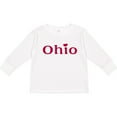 thumbnail image 3 of Inktastic Ohio in Red Text with Heart Boys or Girls Long Sleeve Toddler T-Shirt, 3 of 5