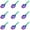 Fantasy Color, variant on SDFGTstore 9Pcs Miniature Scoops Nonrust Steel Flat Handle Design Perfect for Jellies Candy Dessert