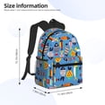thumbnail image 3 of Daiia Cute Flat Fish School Backpack for Men Women, Unisex Large Waterproof Bookbag Schoolbag Casual Daypack for High School/College/Teens/Travel/Work Black, 3 of 8