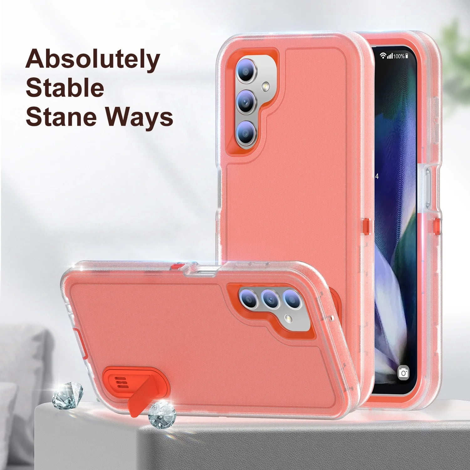 New Case for Samsung Galaxy A54 5G 6.4 inch,Heavy Duty 3 Layer Military Protection with Hidden Kickstand Shock Resistant Armor Hybrid Bumper Rugged Rubber Phone Cover,7 Color