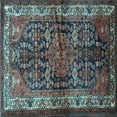 thumbnail image 1 of Ahgly Company Indoor Square Persian Light Blue Traditional Area Rugs, 7' Square, 1 of 4