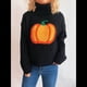 thumbnail image 4 of Suéter de Cuello Alto con Flores Torcidas para Mujer, de Larga, Informal, Cálido, para Otoño e Invierno Negro L, 4 of 9