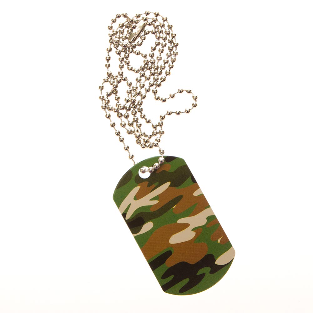 Camouflage Dog Tag Necklaces