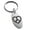 Silver, variant on Stainless Steel Peace & Love Engraved Small Oval Charm Keychain Keyring