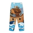 thumbnail image 5 of Bingfone Pajamas For Women,Animals On Noah'S Ark Pajama Pants With Pockets-Large, 5 of 9