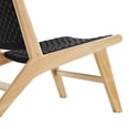 thumbnail image 6 of Modway Saoirse Woven Rope Wood Accent Lounge Chair in Natural Black, 6 of 9