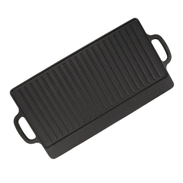 Placa de Plancha Sartén ANGGREK Antiadherente Reversible Hierro Fundido Doble Cara