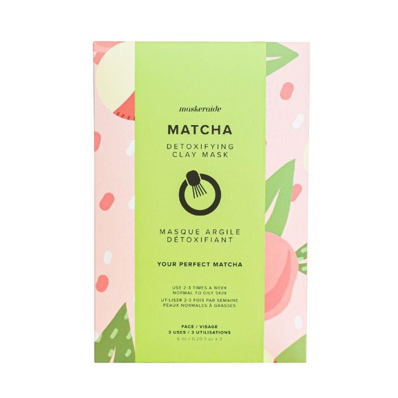 Maskeraide Masque d'Argile pour le Visage Détoxifiant au Matcha Nettoyant pour les Pores