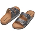 thumbnail image 4 of Alpine Swiss Womens Double Strap Slide Sandals EVA Sole Flat Comfort Shoes, 4 of 6