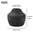 thumbnail image 3 of Ceramic Flower Vase, Decorative Black Vase, Rustic Terracotta Vases for Home Decor, Farmhouse Vintage Vases for Living Room, Kitchen, Bedroom, Office, Coffee Table, 14CM, 3 of 8