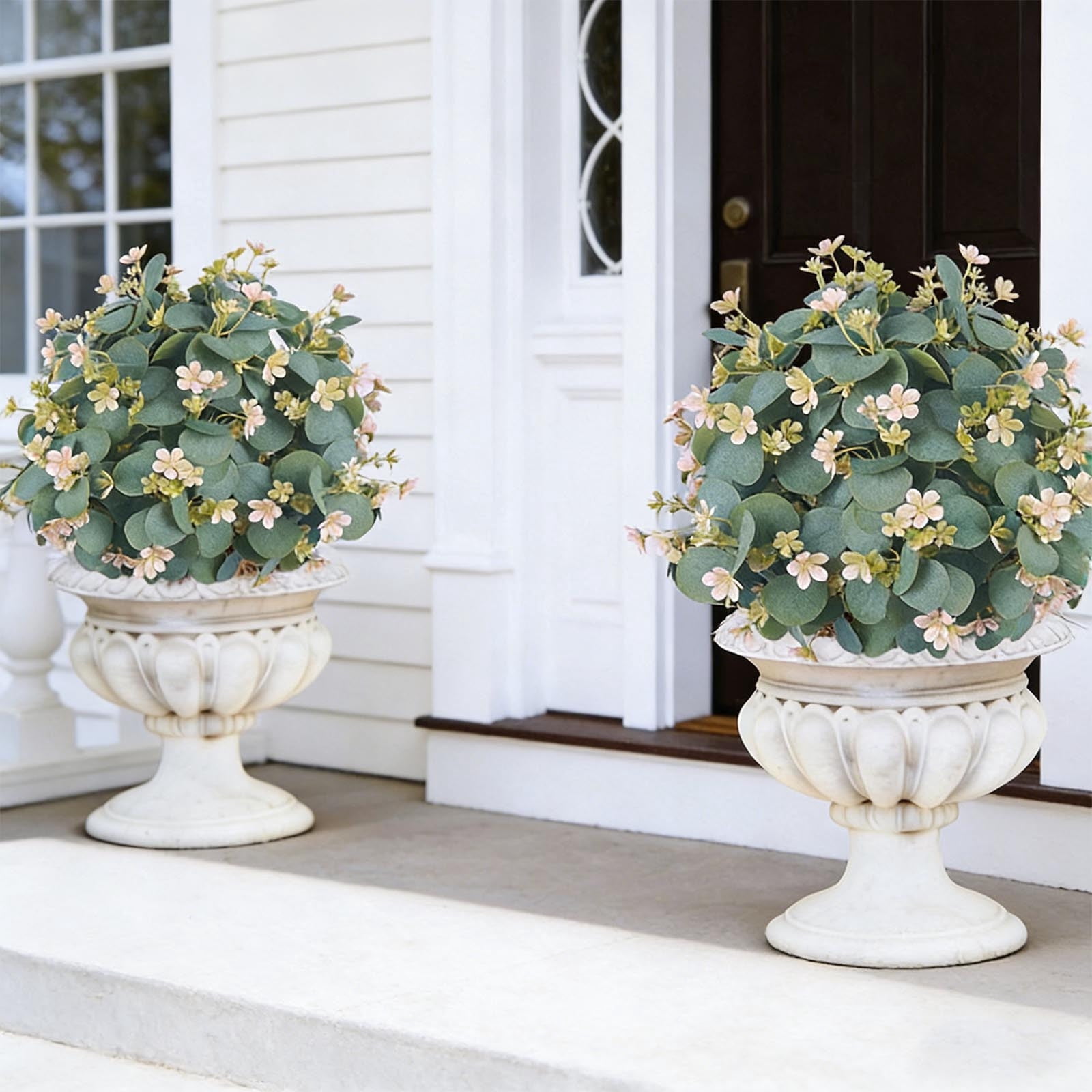 Roiihwy Artificial Flowers Outdoor Faker Plants Spring Summer Decoration, Artificial Silk Flowers, Realistic Realisic UV Resistance, Suitable for Outdoor Decoration, Courtyard Porch