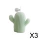 thumbnail image 1 of 3x Velas De Cactus Macarena Cera Perfumadas Verde Claro, 1 of 8