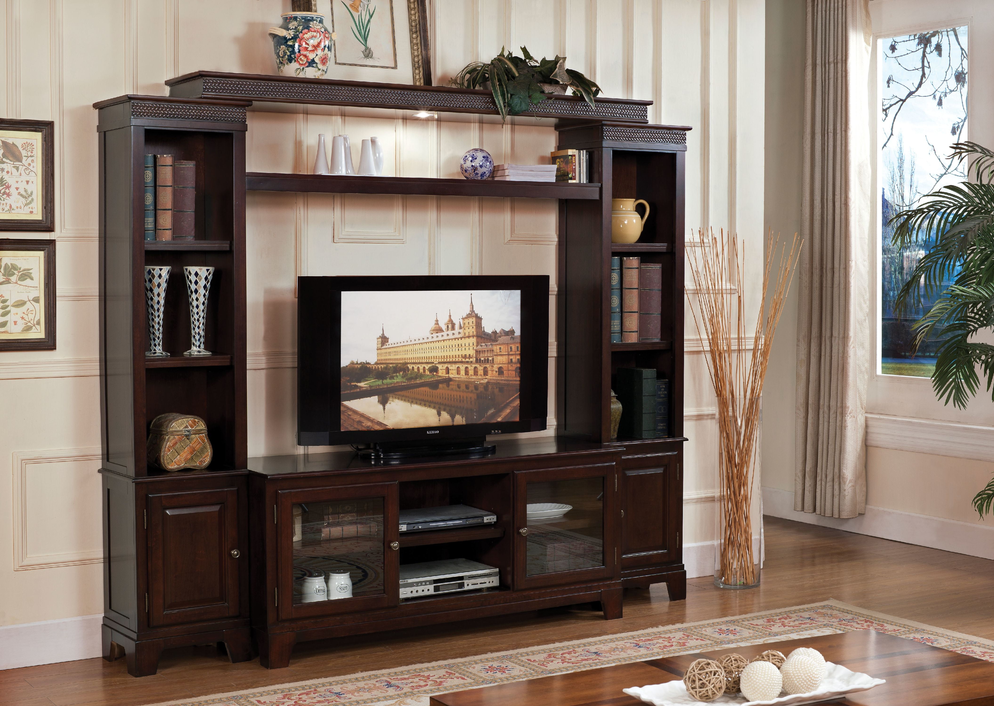 Grand Entertainment Center, Merlot Brown