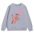 thumbnail image 4 of Toddler Valentines Day Outfit Boy Crewneck Sweatshirt Lover Heart Letter Print Long Sleeve Pullover Kids Clothes Girls for Boys 5-6 Years, 4 of 4
