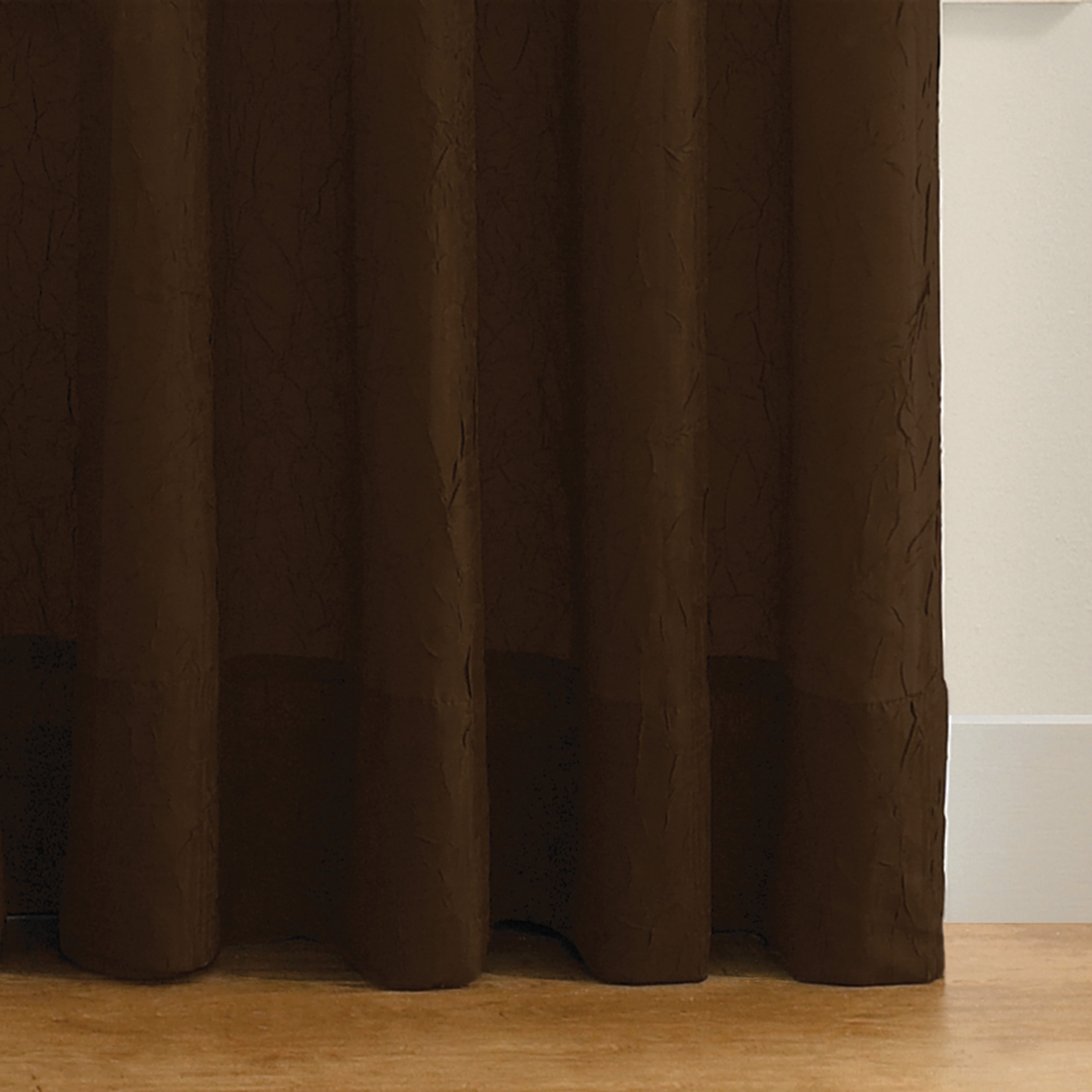 Better Homes & Gardens Crushed Voile Sheer Curtain Panel, 1 Panel, Rich Chocolate, 51"W x 84" L
