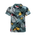 thumbnail image 2 of Jowowha Petits Garçons Été Plage Décontracté Aloha Luau Chemises Col Rabattu Hauts Tropicaux Tenue de Jeu Type J 150, 2 of 7