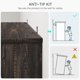 thumbnail image 4 of Compact 5-tier estilo rural wood estante de libros con abiertos estantes y doors vintage para exposición gabinete para living rooms bedrooms apartments y offices (dark oak), 4 of 7