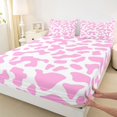 thumbnail image 3 of Homewish Animal Cow Print Twin Sheet Sets 3pcs for Female Men Adults,Farmhouse Cattle Bull Twin Fitted Sheet Microfiber,Abstract Vintage Aesthetic Breathable Flat Sheet,Ultra Soft Home Decor, 3 of 7