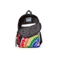 thumbnail image 4 of Justice™ Brand Girls Tie Dye Nylon Multi Compartment Backpack 17” Backpack with Texture Rubber Embossed Keychain, 4 of 4