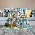 thumbnail image 5 of Christian Cross US American Flag Blanket Religious Decor Throw Blanket Jesus Faith Inspirational Blanket Gifts for Women Men Bedding Warm Soft Fleece Flannel Blanket for Adults Kids 40"x50", 5 of 5