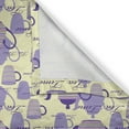 thumbnail image 5 of Ambesonne Tea Party Grommet Curtain, Striped Teapots Cups, 50" x 96", Pale Yellow Lavender, 5 of 6