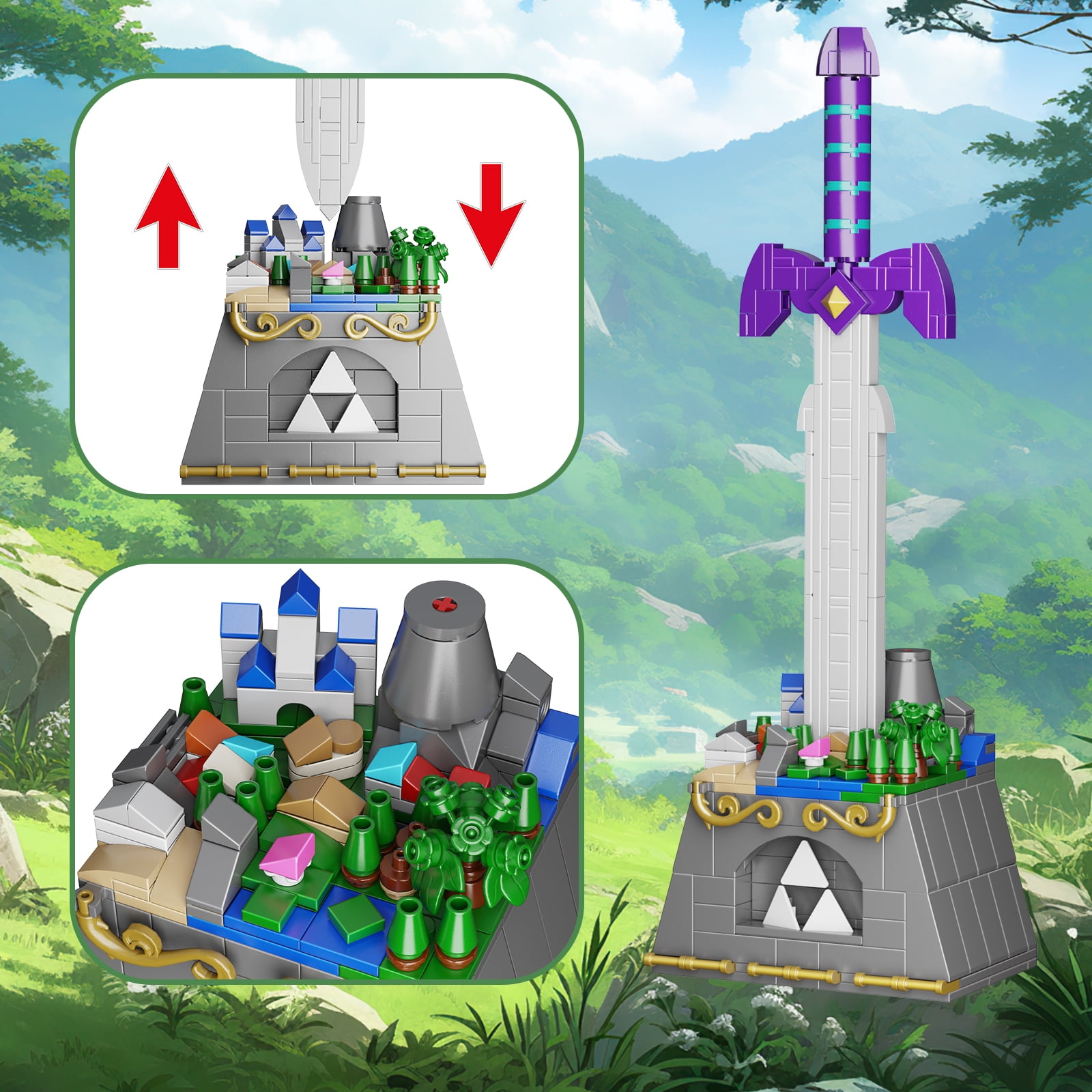 Breath of the Wild Master Sword & Link Action Figures Building Blocks Set Micro Hyrule Model Toys Game Fans Children Gifts