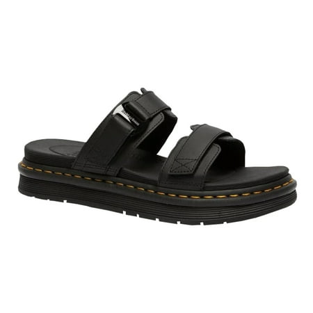 

Dr. Martens Womens Chilton Slide Leather Sandal w/ Adjustable Strap-Black Hydro